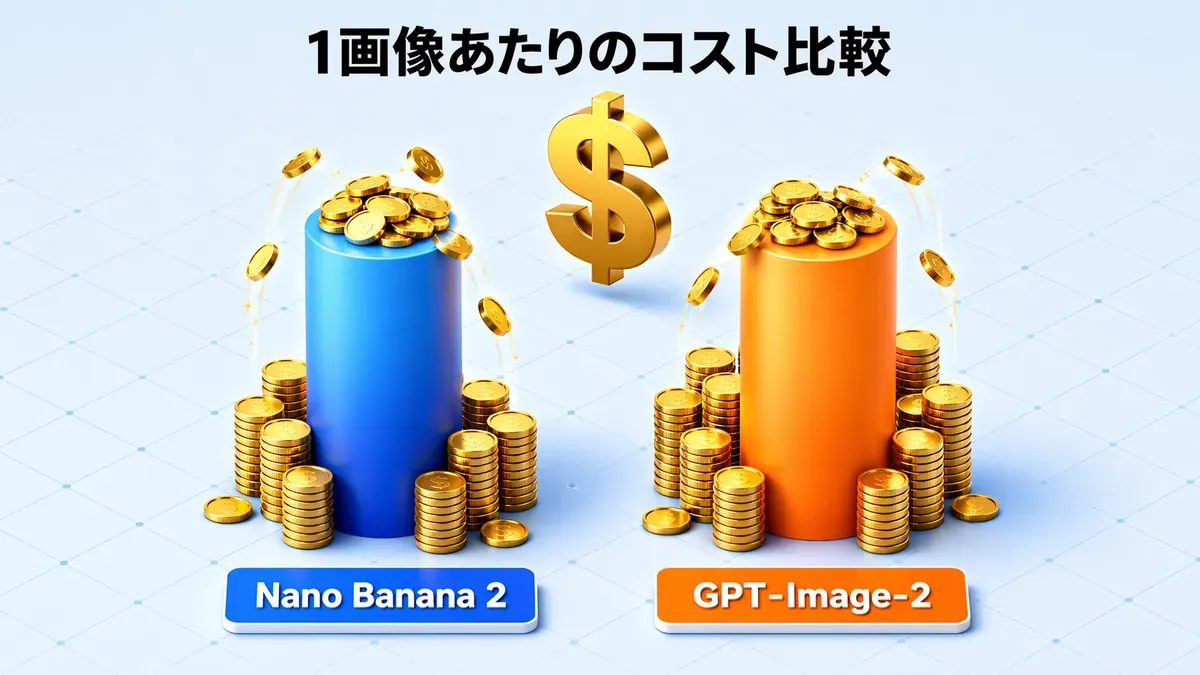 GPT-Image-2 で生成した1画像あたりコスト比較