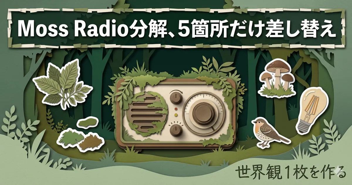 GPT Image 2の世界観イラストを自分用に｜公式プロンプトを5箇所だけ書き換える手順