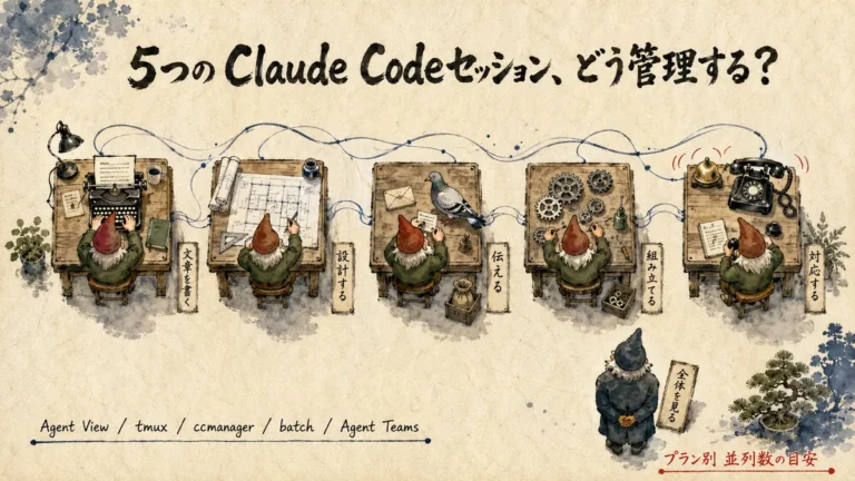 Claude Code Agent Viewはtmuxやccmanagerの代わりになる？｜5ツールの選び方とプラン別の並列数の目安