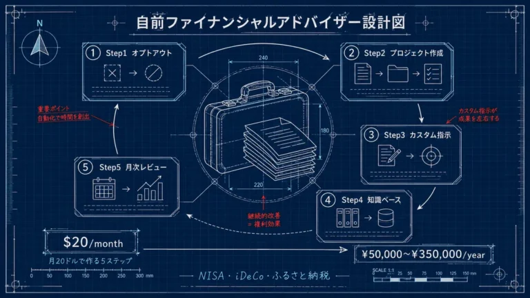 FPに月額払ってるのに会うのは年2回|Claude Projectsで家計の個人CFOを作り、NISA・iDeCo・ふるさと納税の優先順位を返してもらう手順