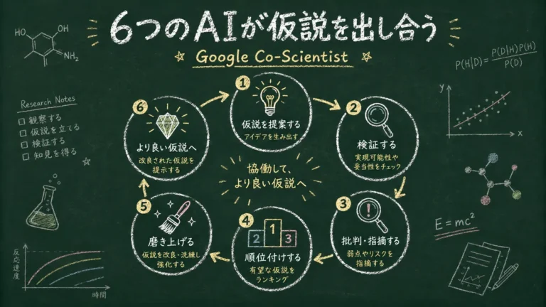 Google Co-Scientistは新発表じゃない|6つのAIが仮説を出し合う仕組みと、I/O 2026で本当に変わった点