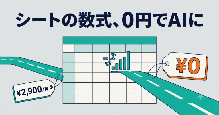 スプレッドシートの数式をAIに作らせる|Google純正のGeminiは月2,900円から、Grokのアドオンは0円